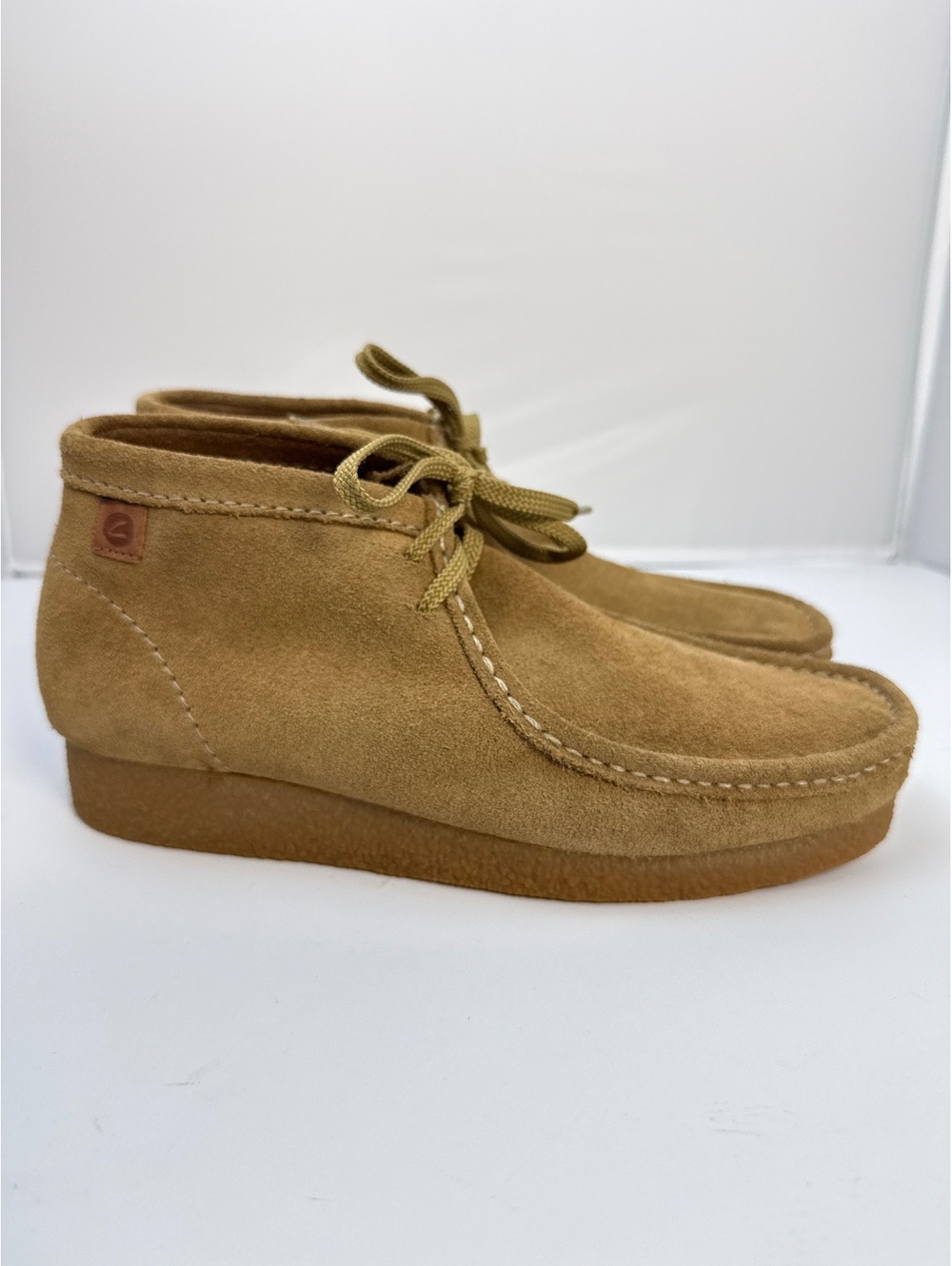 Clarks Shacre Wallabee 15522 Men's 8.5M Tan Suede Moc Toe Chukka Boots